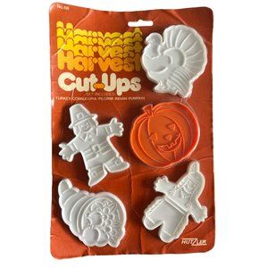 Vintage Harvest Cut-Ups Hutzler Cookie‎ Cutters - Fall, Halloween, Thanksgiving